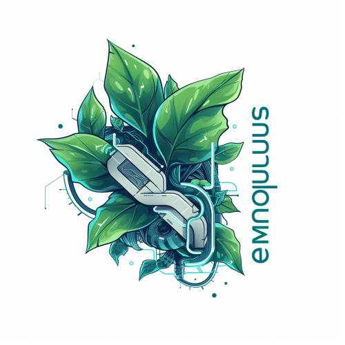 Futuristic malist logo illustration