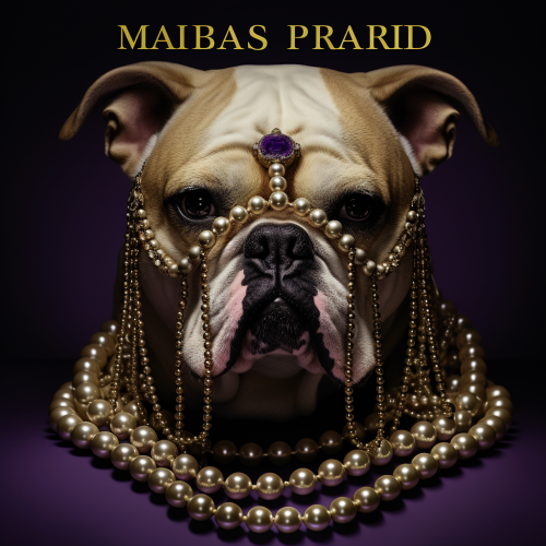 Mardi Gras party flyer with beads Mardi Gras party flyer with beads