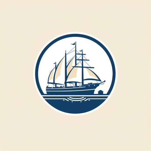 Minimalist logo for maritime newspaper