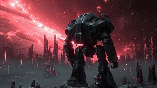 Mech Warrior Dystopian Metropolis Guardian Mech Warrior Dystopian Metropolis Guardian