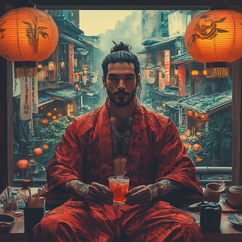 Samurai Red Kimono Cocktail Samurai Red Kimono Cocktail