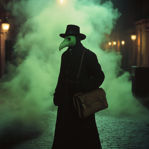 Mysterious man in black robe walking Mysterious man in black robe walking