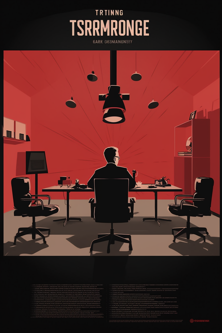 4. Minimalist movie poster depicting the war room scene