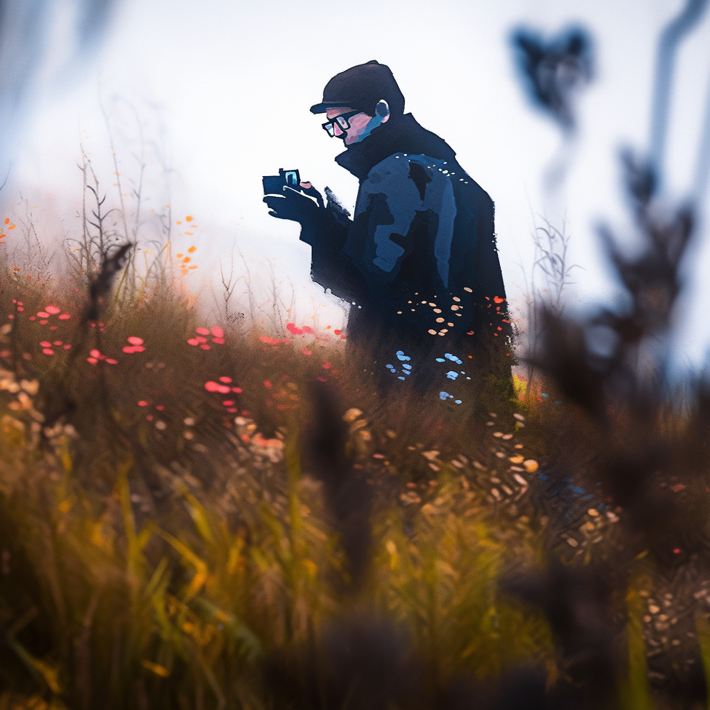 4. Photographer capturing autumn beauty in bog