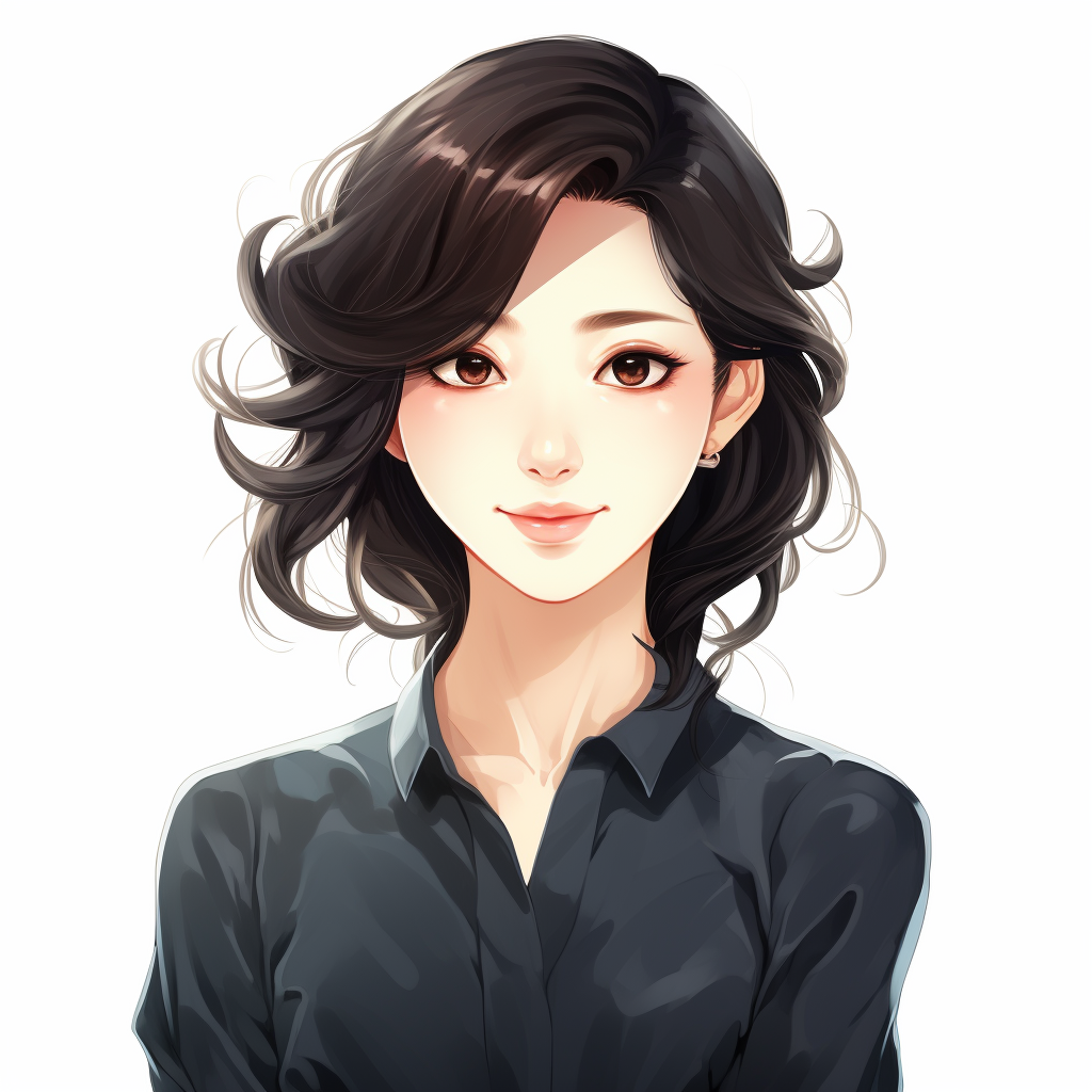 4. Description of a Korean woman with round eyes and cute face