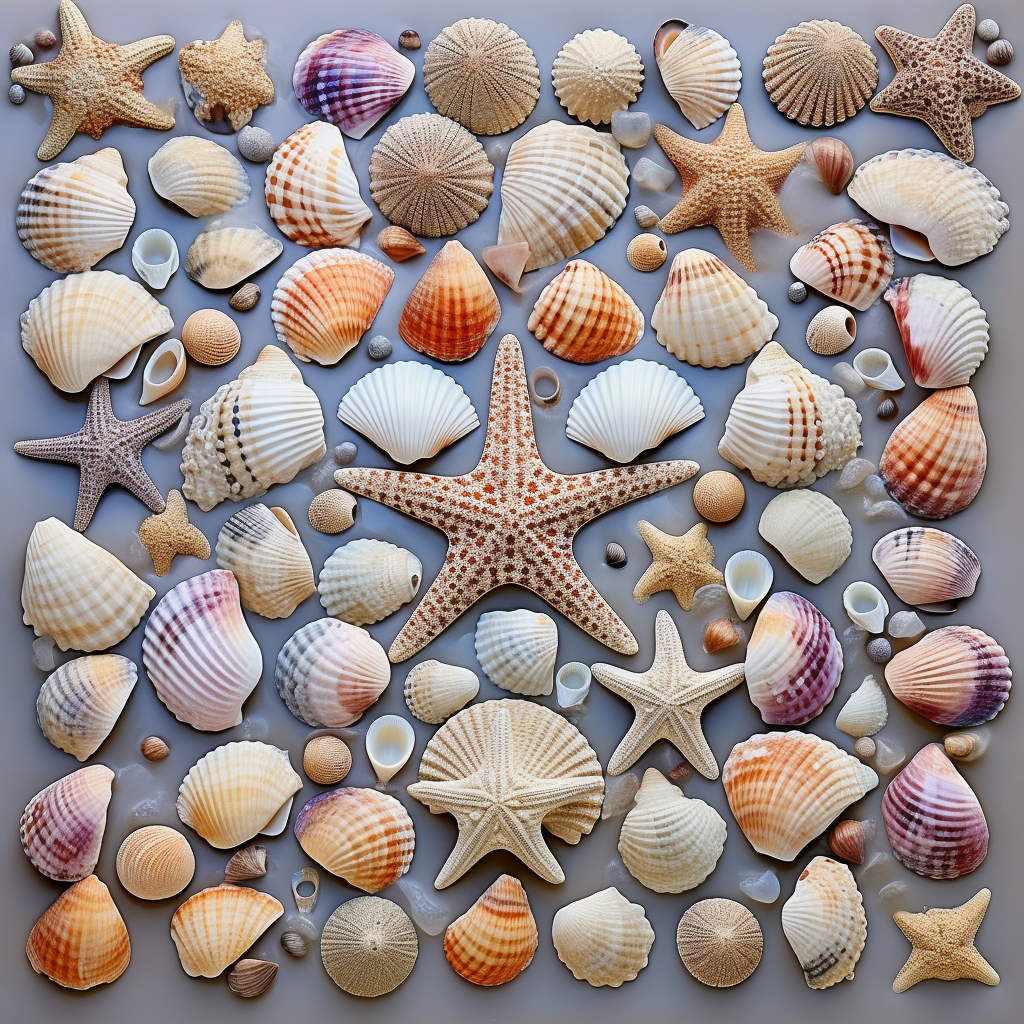 4. Colorful Seashells on Sandy Beaches