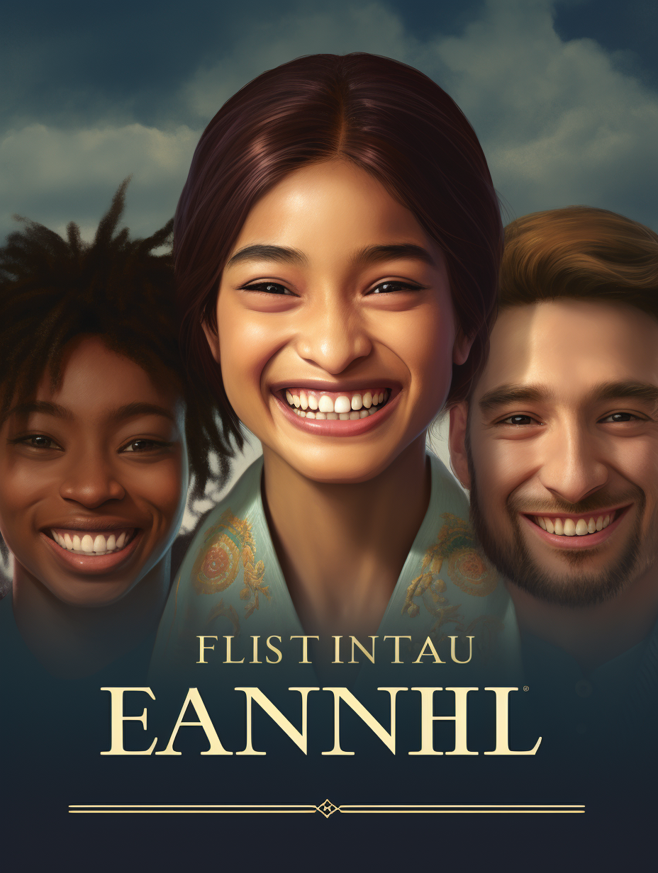 4. Smiling ethnicities depicted on English book cover