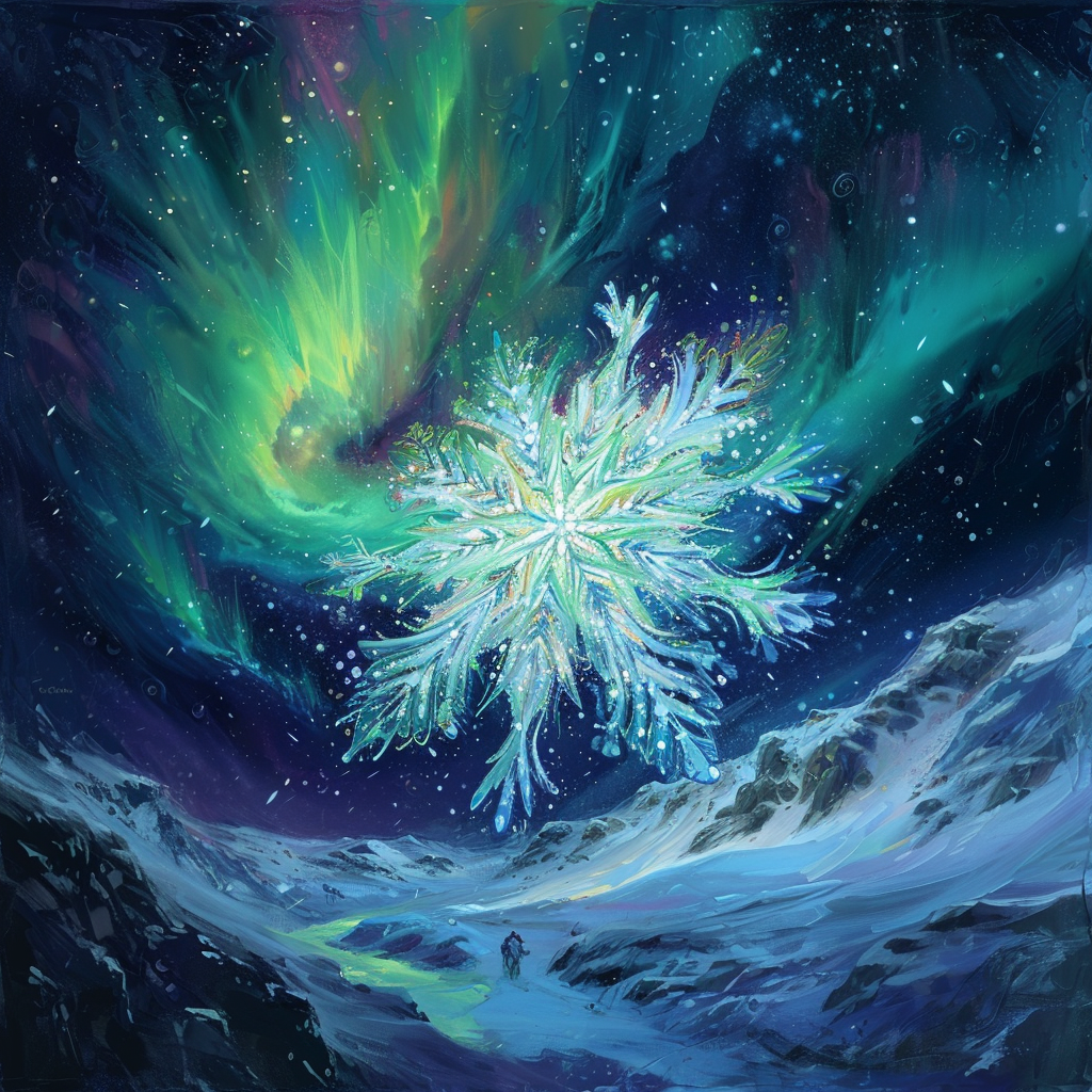 4. Mesmerizing Snowflake Aurora Planet Image ALT Text