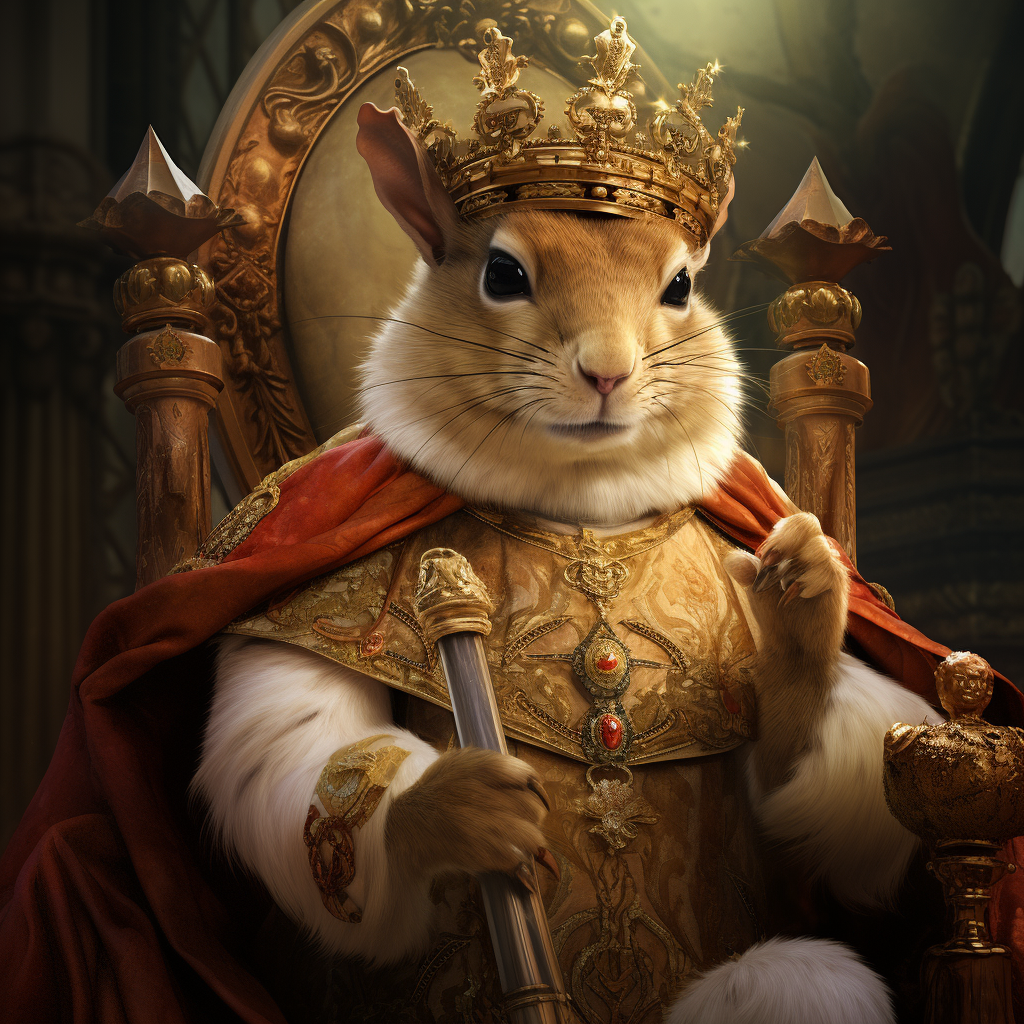 4. Adorable Squirrel King Cartoon Image