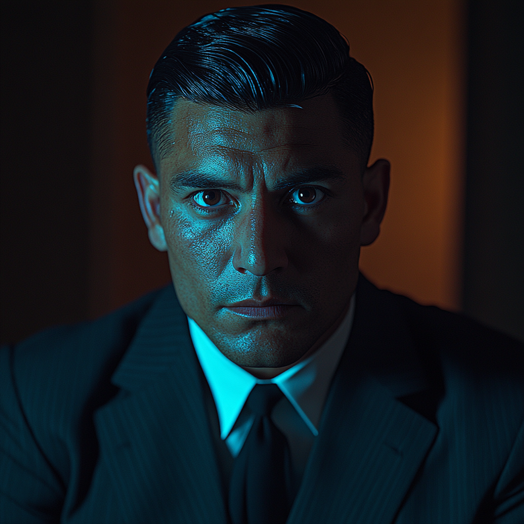 1950’s Mexican-American Male Federal Agent at Night