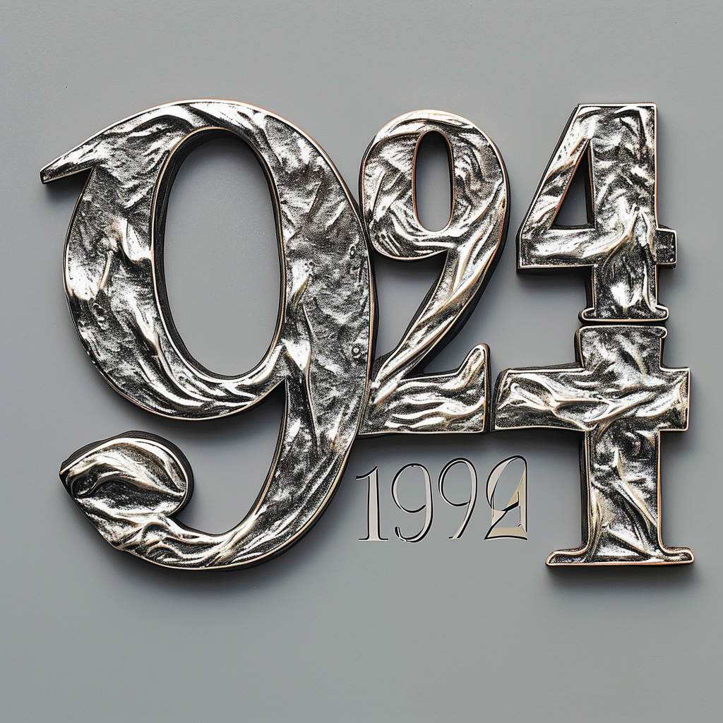 1994 title in silver effect