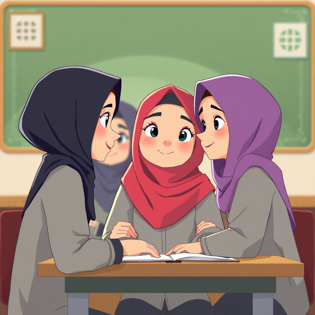 27 Students Wear Hijab in School Animation