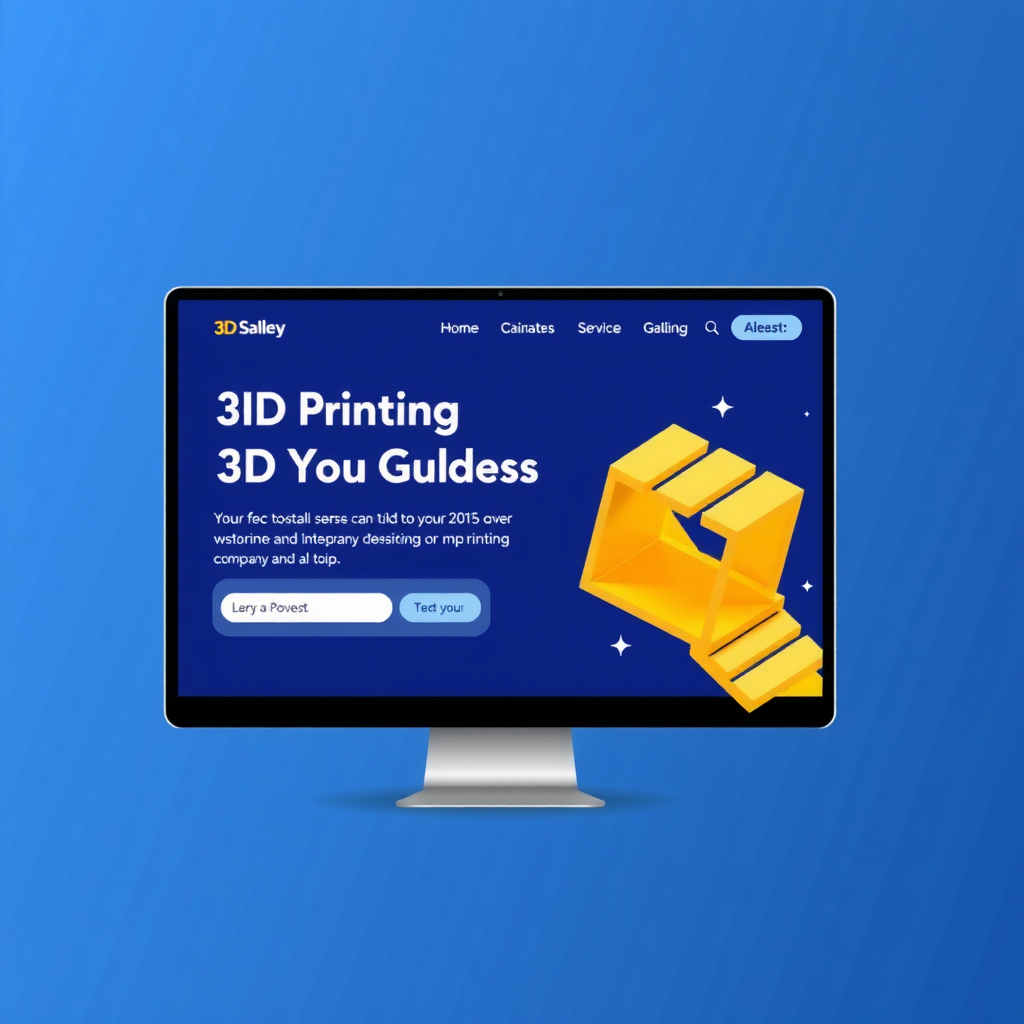 3D Printing and Designing Company Website Main Page