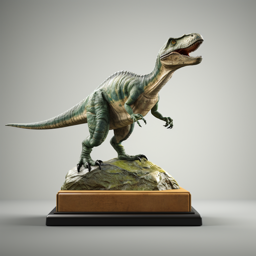 3D Dinosaur Mascot on Plinth