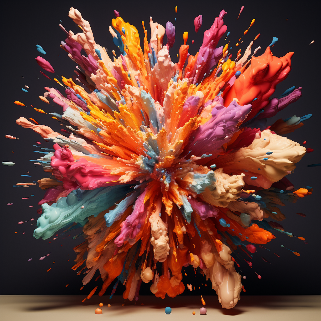 3D exploding art design