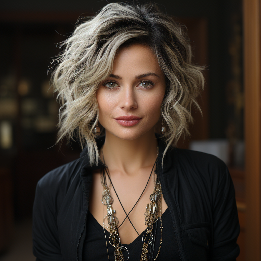 Woman with Short Hair, Casual Style