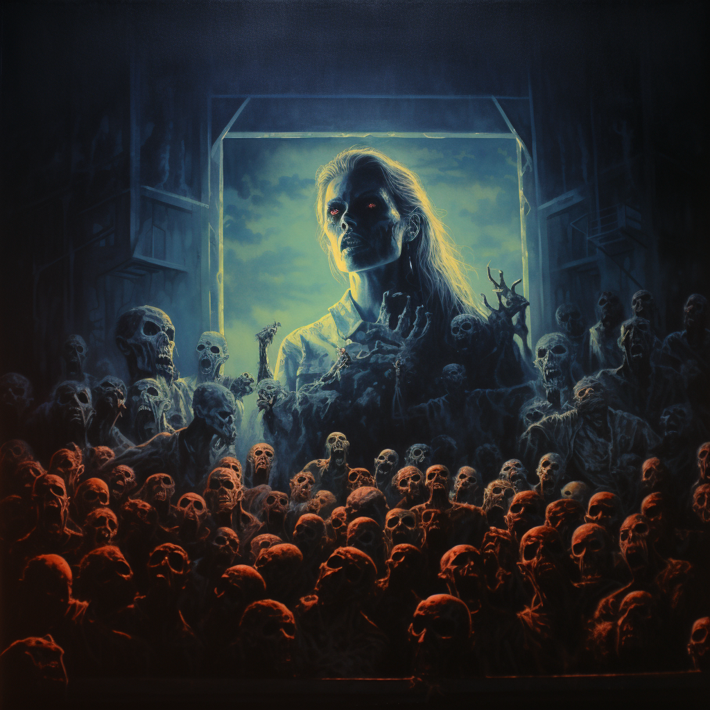 Faded 80s horror movie poster