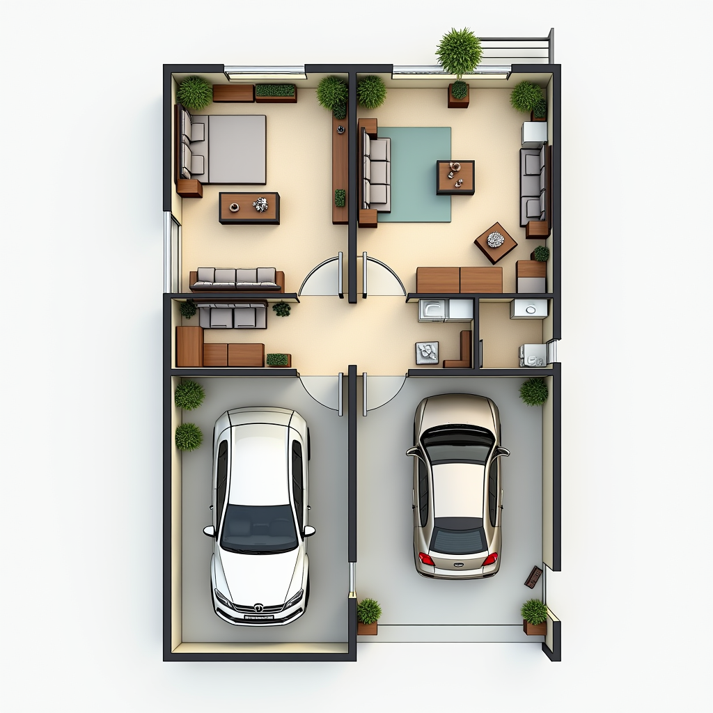 A 25x40 South-Facing House Floor Plan