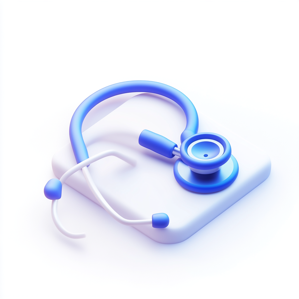 A 3D icon for Diagnosis in two colors.