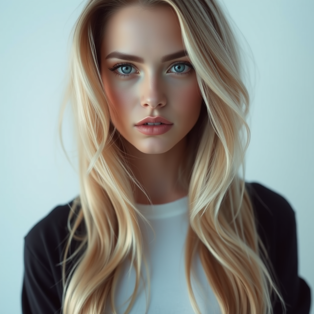 A Beautiful Blonde Woman's Face