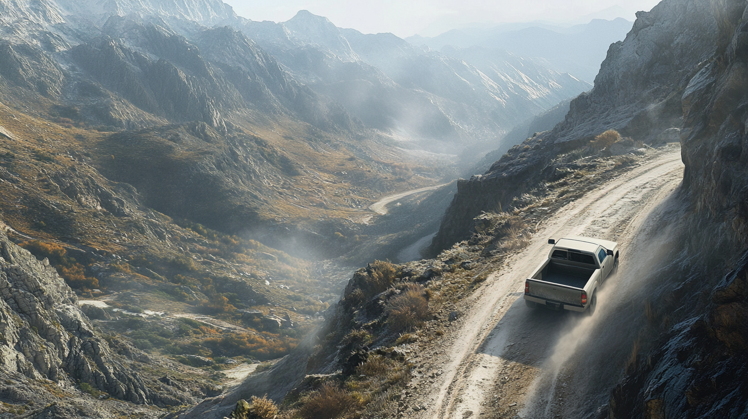 Ford Pickup Truck in High Mountains