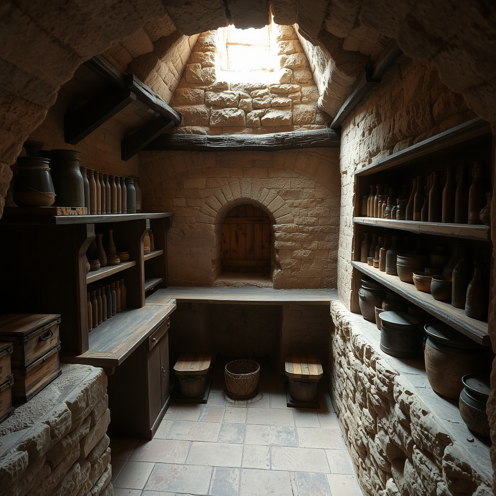 A Bird's Eye View of Medieval Castle Pantry