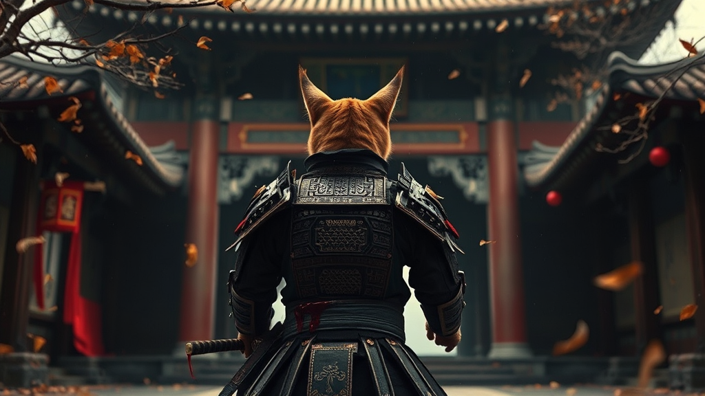 A Brave Cat Samurai Enters Shaolin Temple