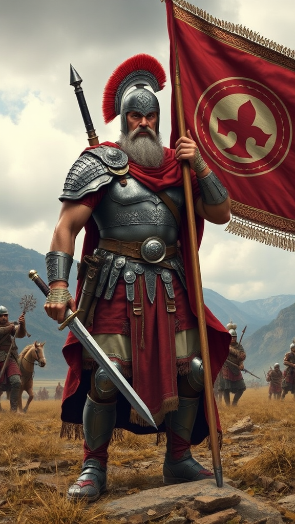 A Brave Sassanian Soldier in Battle