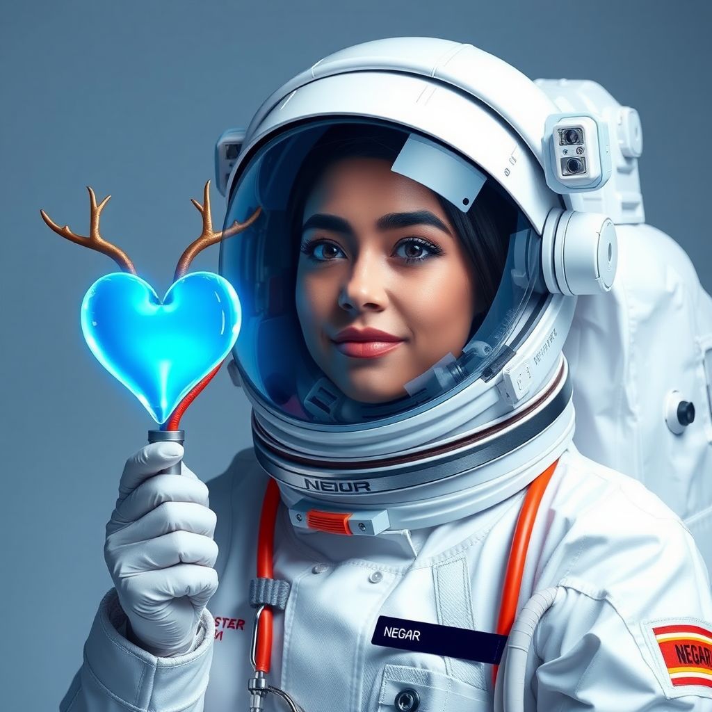 A Bright Blue Space-Loving Heart Doctor