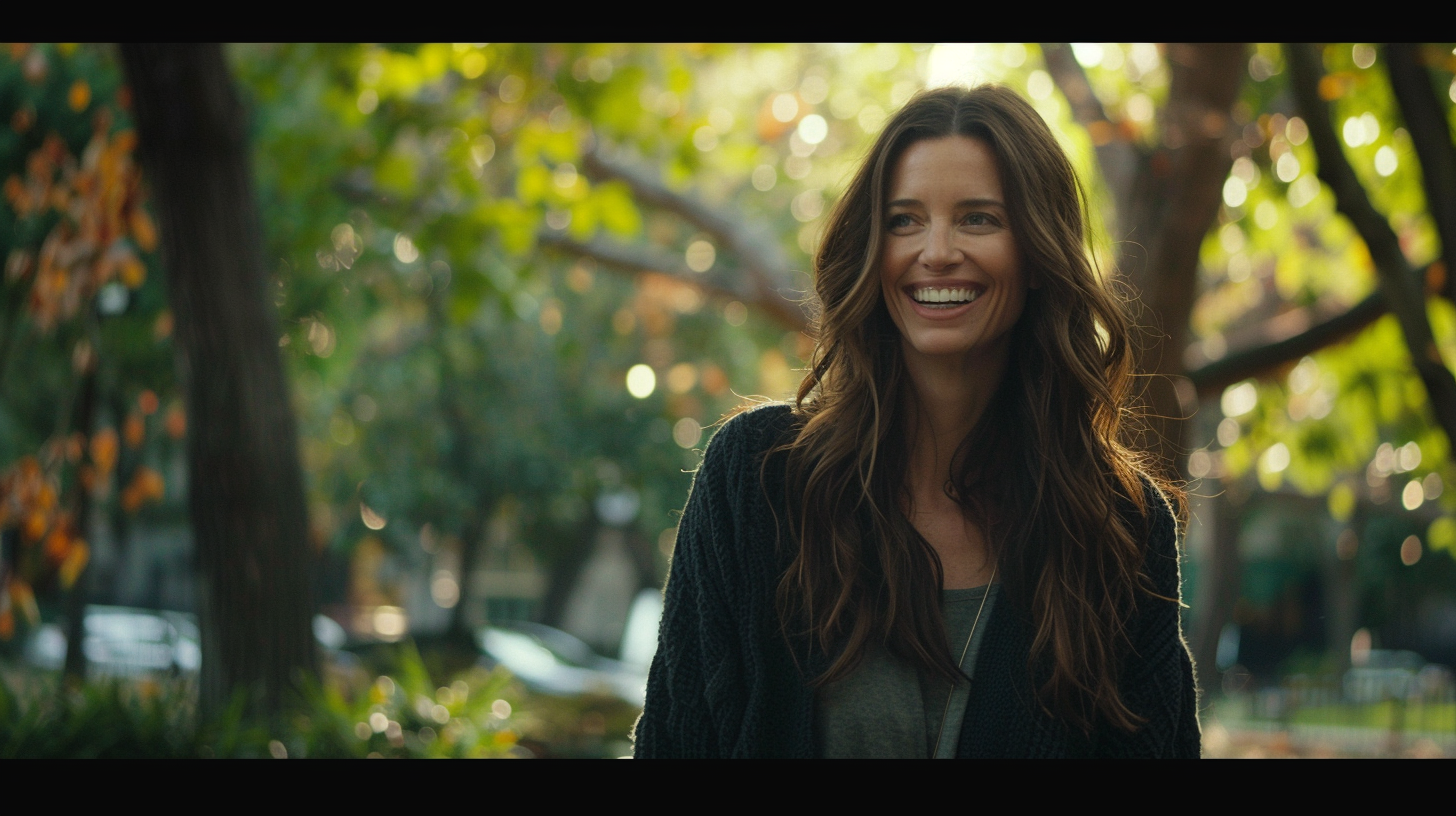 A Bright Kate Beckinsale in City Park Glory