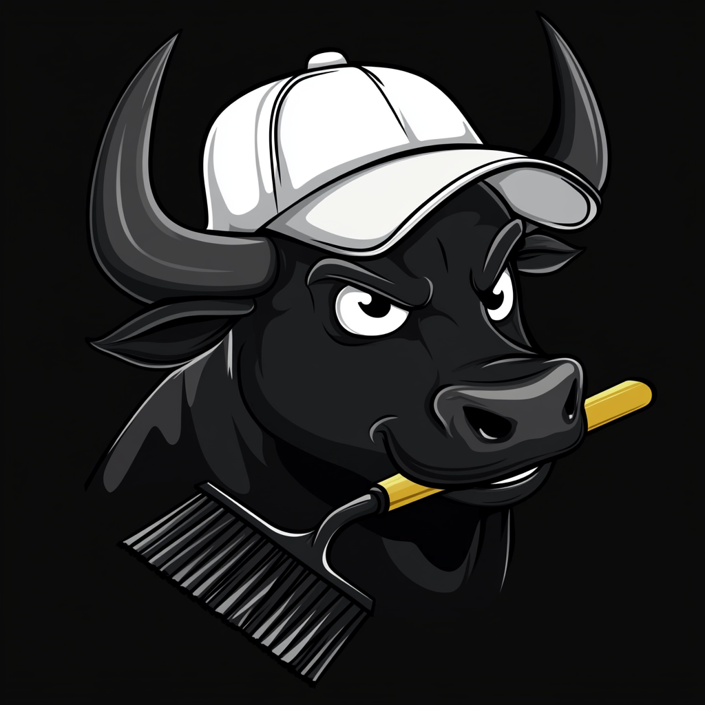 A Cartoon Bull Logo for Blacktop Bulls Company