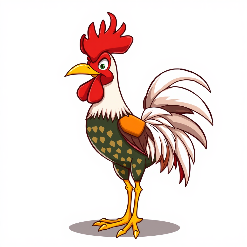 A Cartoon of John Cena as a Rooster