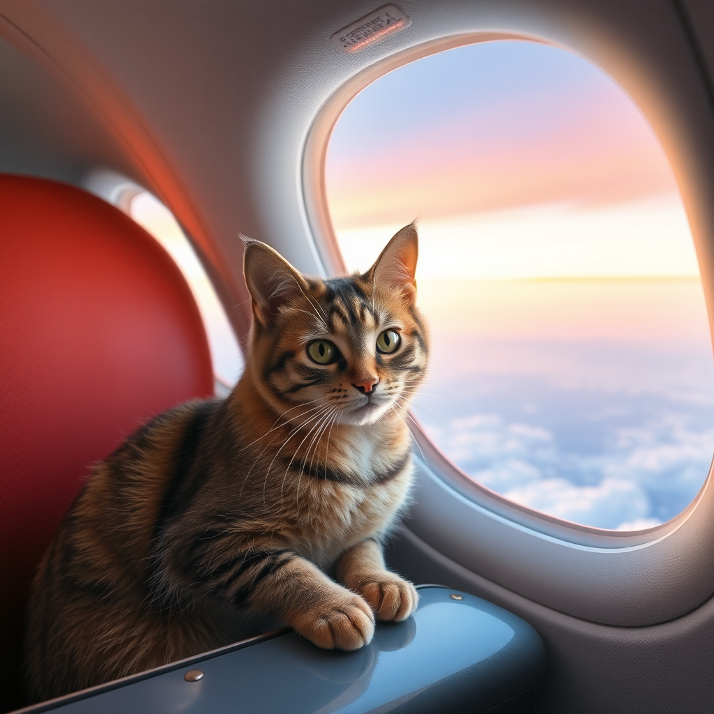 A Cat on the Airplane