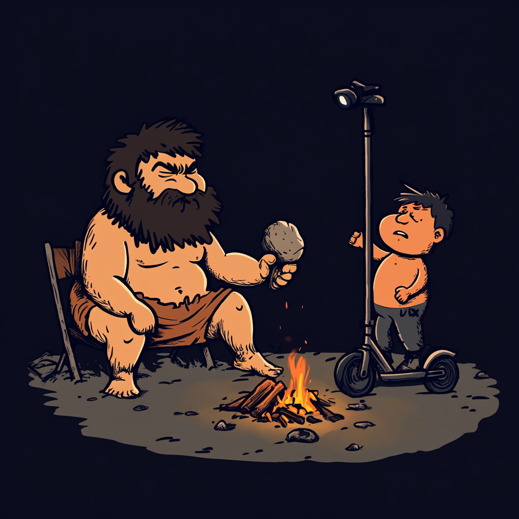 A Caveman And A Modern Human Adventures