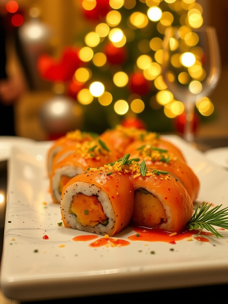 A Christmas Party with Sushi