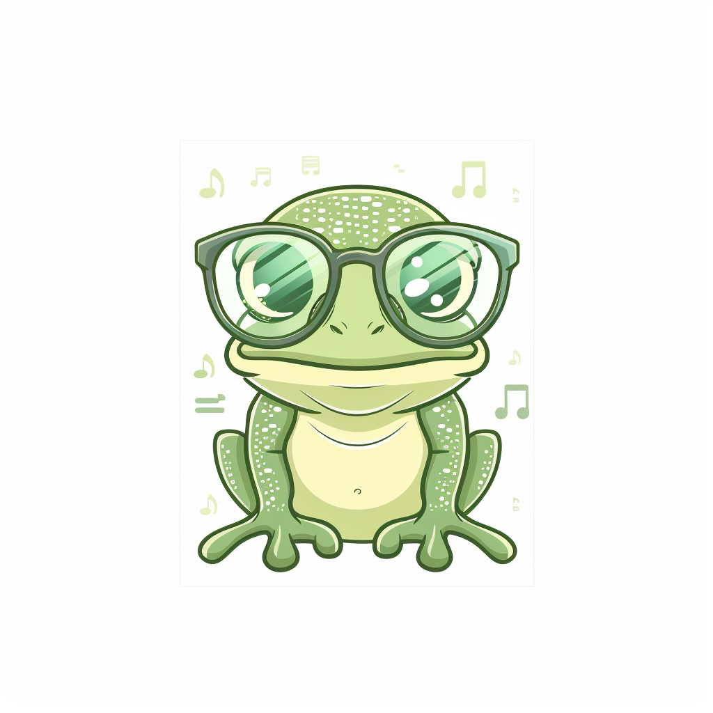 A Clever Frog with Wise Glasses Logo Design