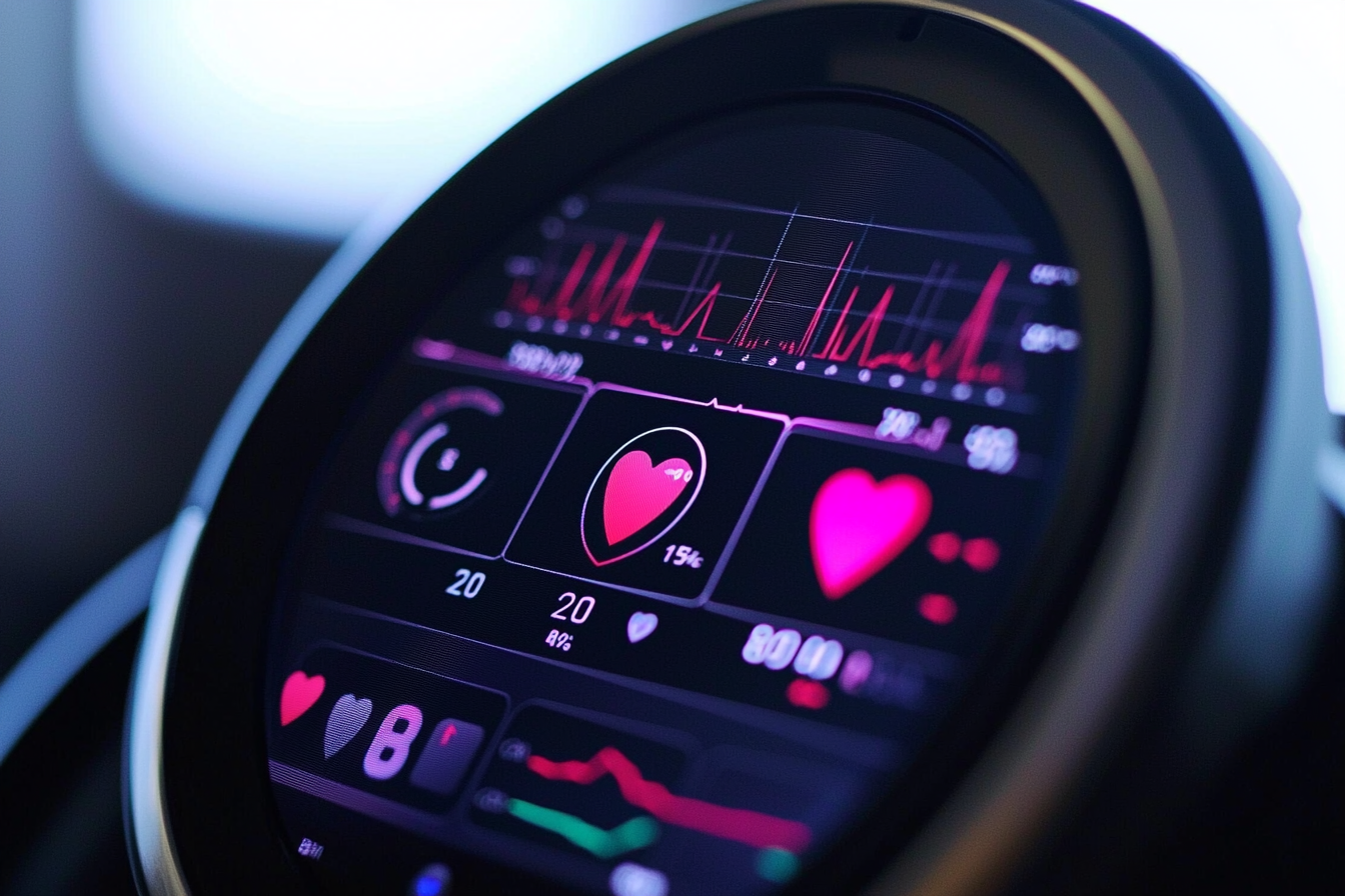 A Close-Up Image of a Heart Rate Monitor