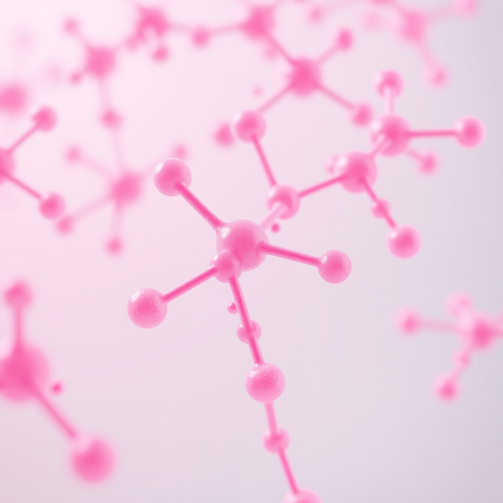 A Close-Up View of Pink Glycolic Acid Molecules