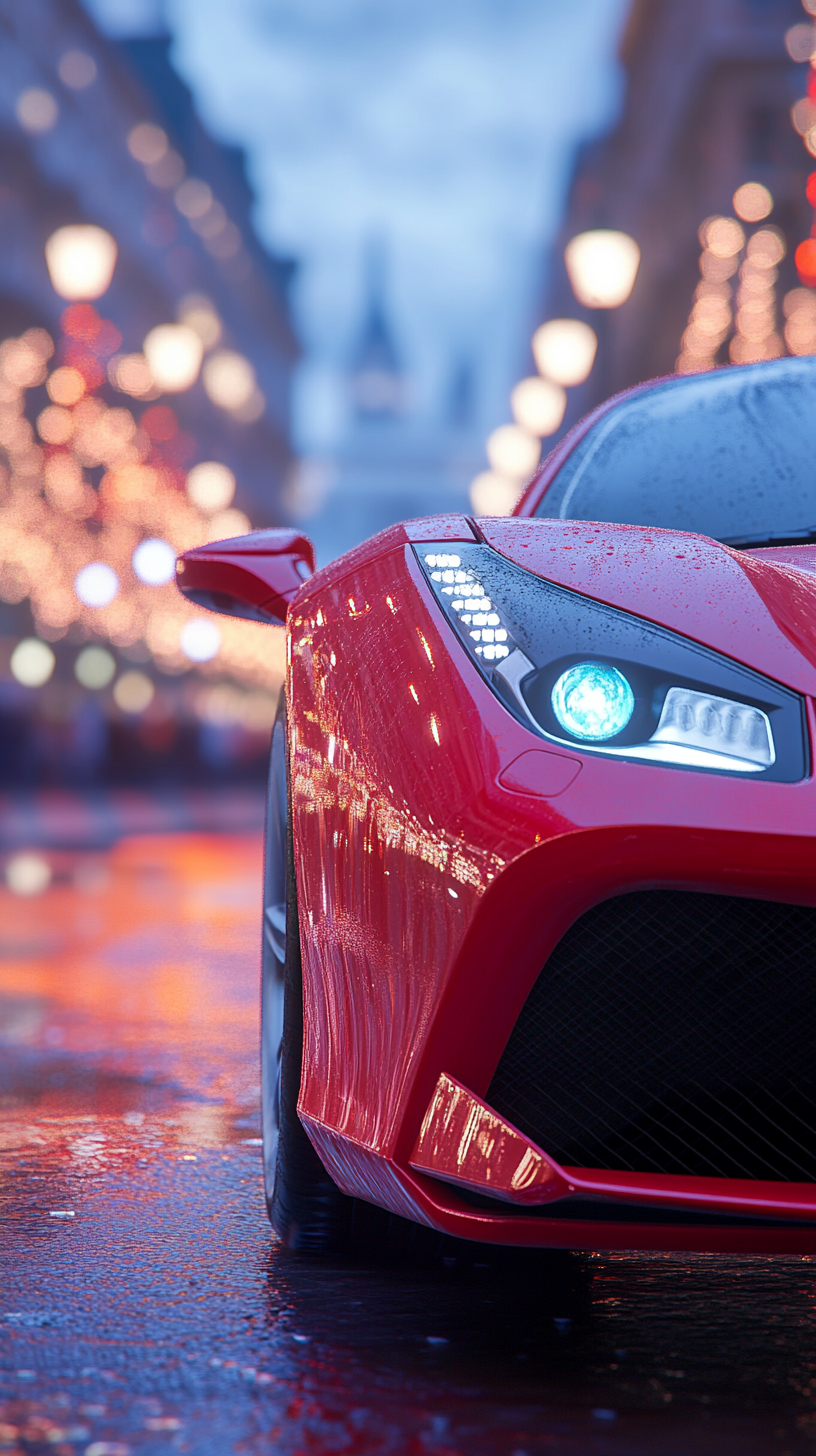 A Close-Up of a Red Ferrari 488 GTB