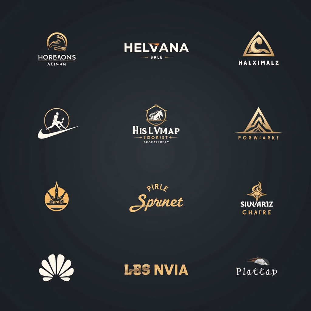 A Collection of Expensive Brand Logos on Dark Gray