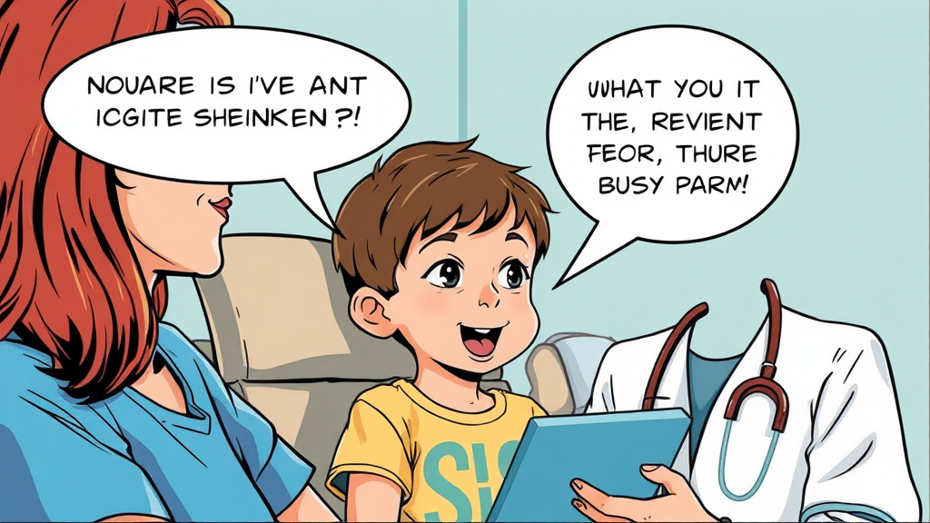 A Comic of Pediatric Patient Discussing Research Study