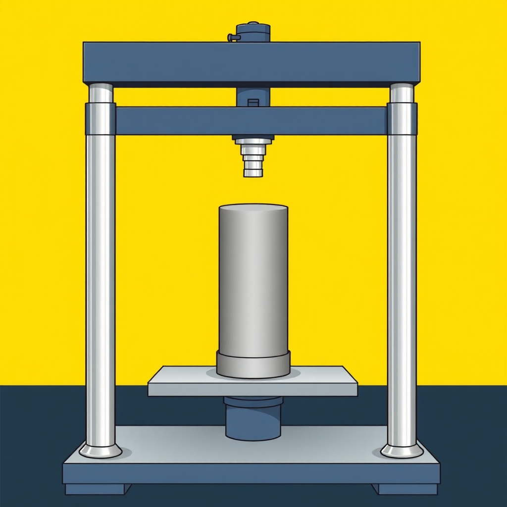 A Compression Testing Machine in Action