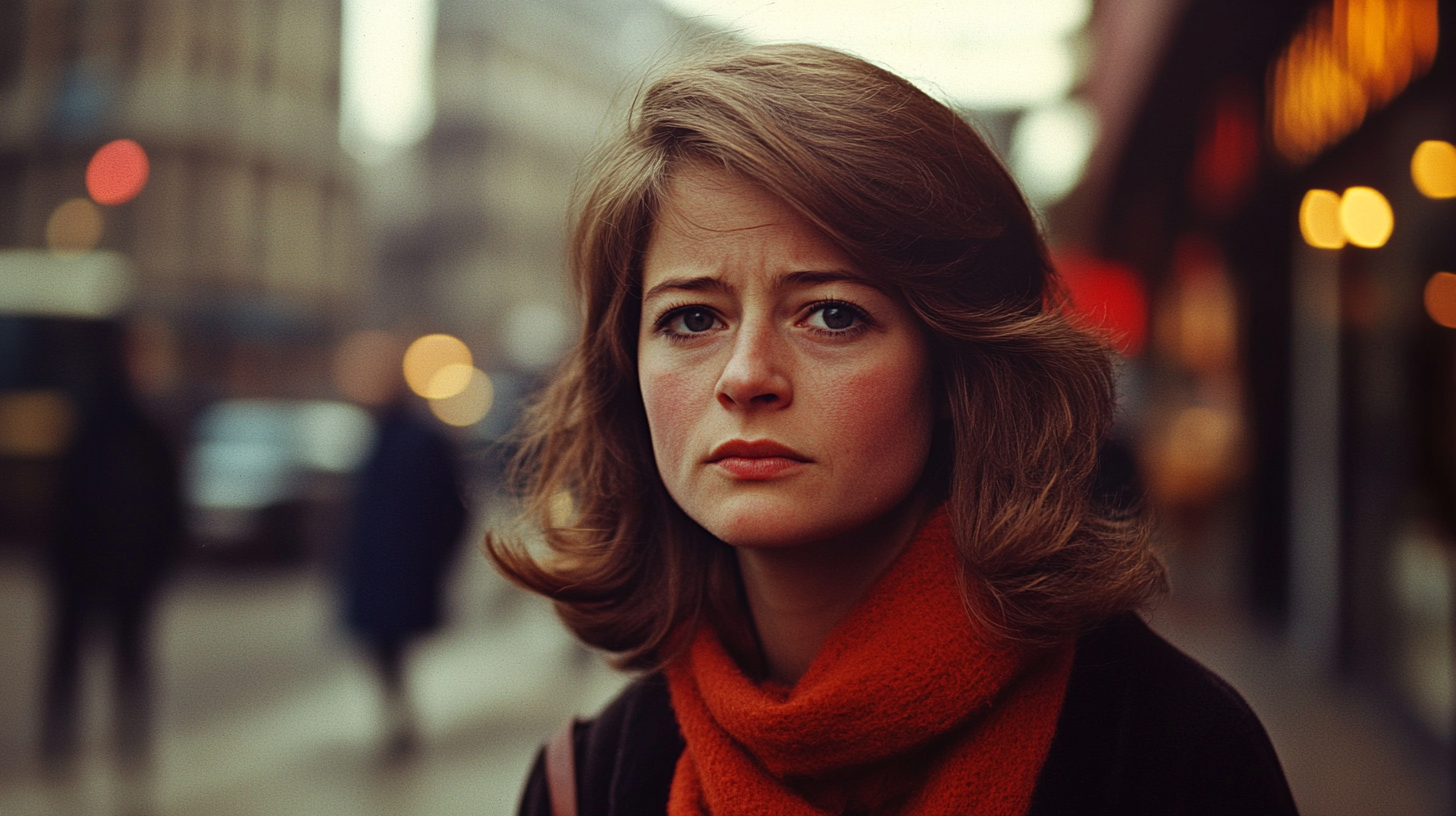 A Concerned Charlotte Rampling in 1967 London