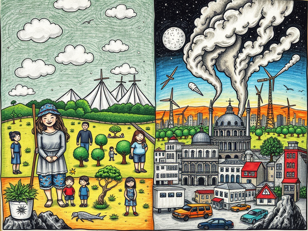 A Contrast of Utopian and Dystopian Worlds