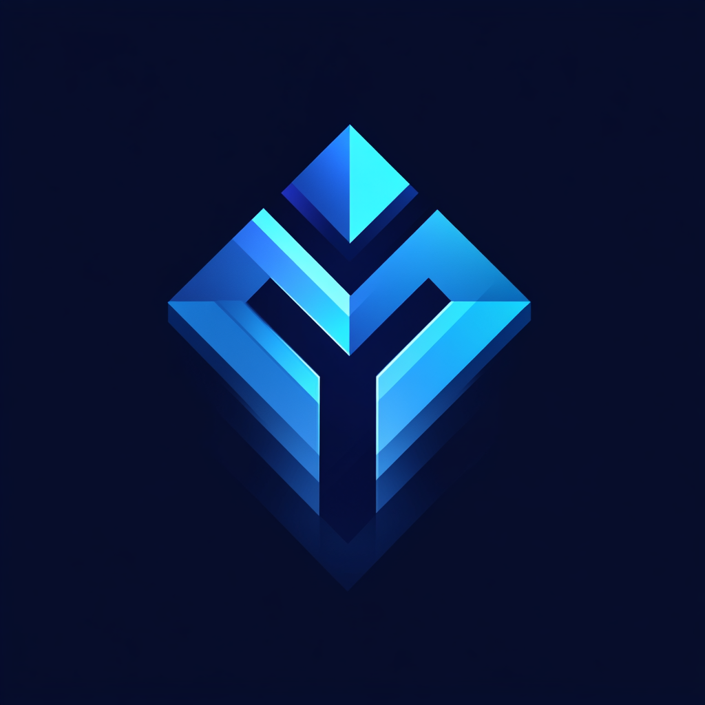 A Cool Blue Logo for Tech Startup MP