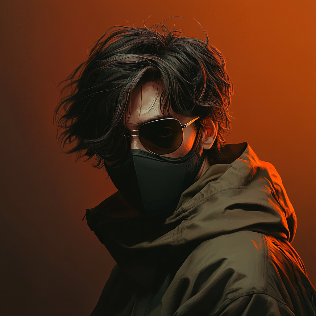 A Cool Man in Cyberpunk Outfit With Mask