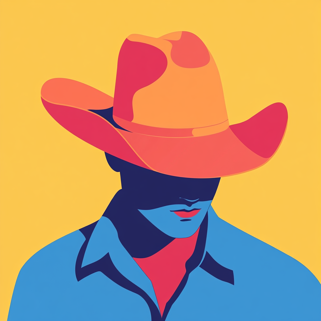 A Cowboy Illustration in Nouredine Touati's Style