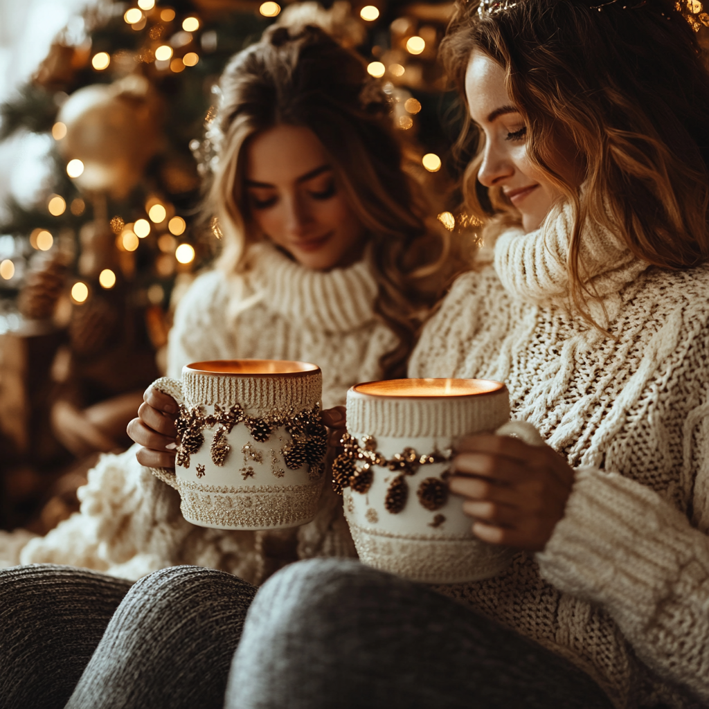 A Cozy Christmas Evening by the Fireplace