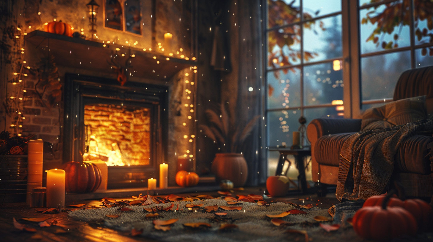 A Cozy Halloween Evening in Modern Apartment