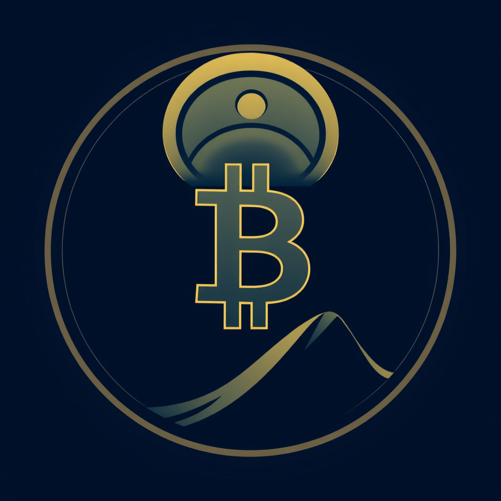 A Cryptocurrency Logo with Coin Trace